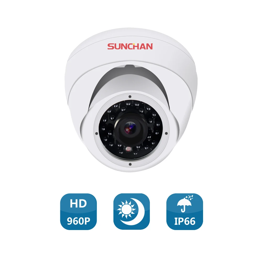 SUNCHAN AHD 1/3 CMOS 3 6 мм 1500TVL CCTV купольную Высокое Разрешение 960 P безопасности купола
