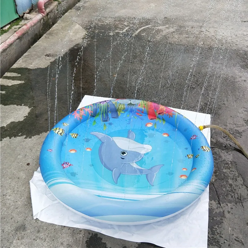 100/170 см Открытый ПВХ надувной водяной спрей игровой коврик прочный мягкий мультфильм шаблон надувная подушка