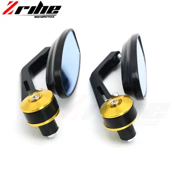 

for 7/8"" 22mm Universal Motorcycle handle bar Rearview Mirror Handle bar End Side Mirrors For Kawasaki Z750 Z800 Z 750 800 E ve