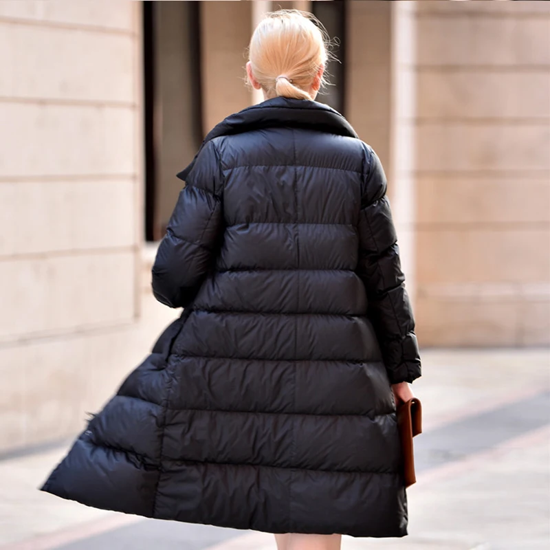 Добавить ультра согреться белый пуховик высокое качество утолщение свободные осень зима для женщин ватные куртки парки тонкий пальто класса люкс