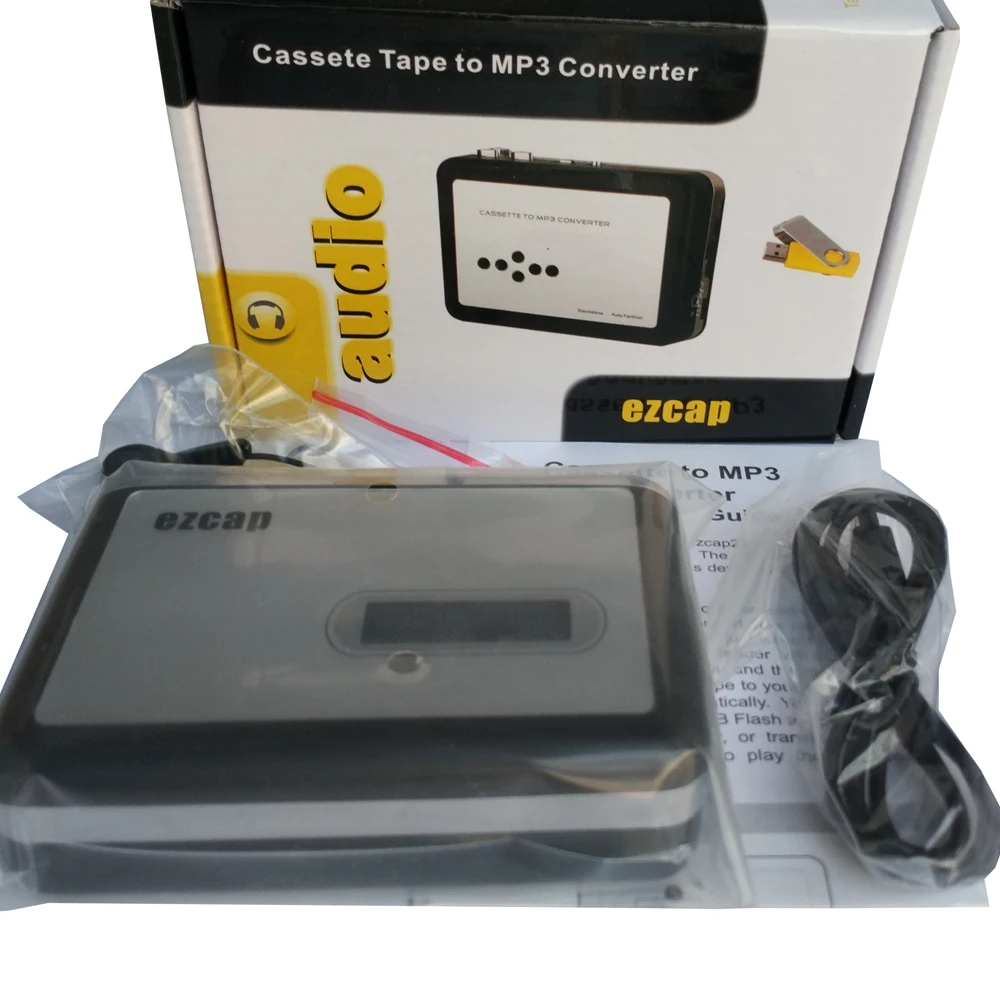 Cassette converter, convert old cassette tape to MP3 save in usb flash disk directly, no pc need, FAT32 exFAT format,headphone