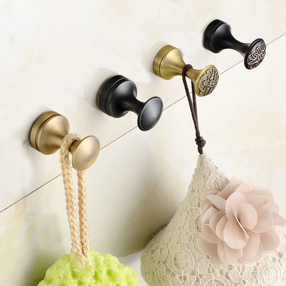 Retro Bathroom Metal Door Towel Hanger Holder Clothes Coat Hat Bag Hook