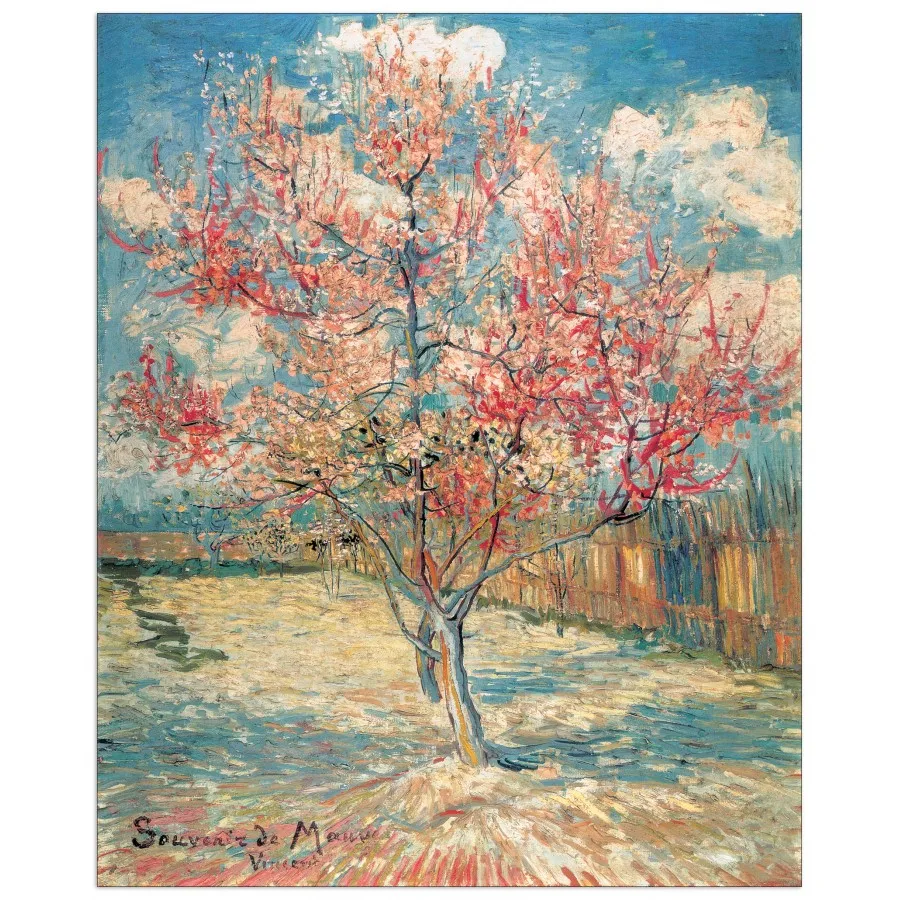 

RICORDI 1000PCS Van Gogh World Old Master Pink Peach tree in Blossom Reminiscence of Mauve 2D Jigsaw Paper Puzzles Adults Gift