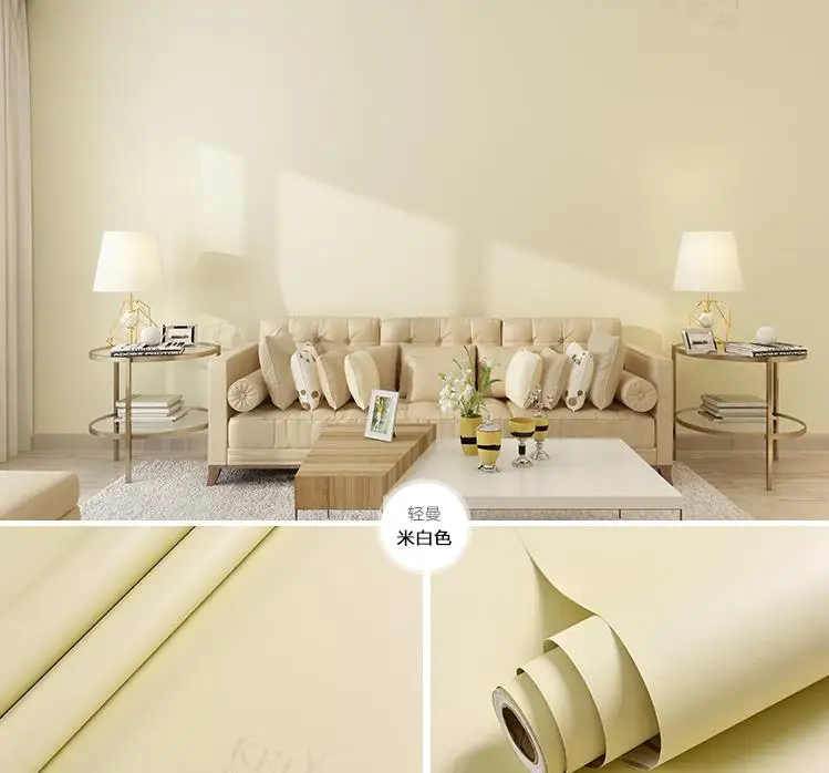 Водостойкие ПВХ обои самоклеящиеся обои для спальни чистый пигментный цвет наклейки на стену для спальни мебель ремонт