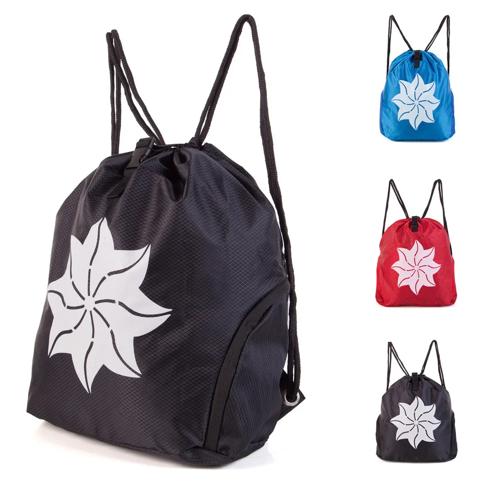 Portable Outdoor Backpack Drawstring Tote Sack Promotional Backpack Printing Bag Cinch Travel