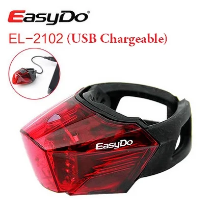 EasyDo ночной велосипедный предупреждающий задний фонарь 3 светодиодный MTB Горный стойка сидения велосипеда свет водонепроницаемый устойчивый 2 миниатюрный велосипед аксессуары - Цвет: USB Recharging type