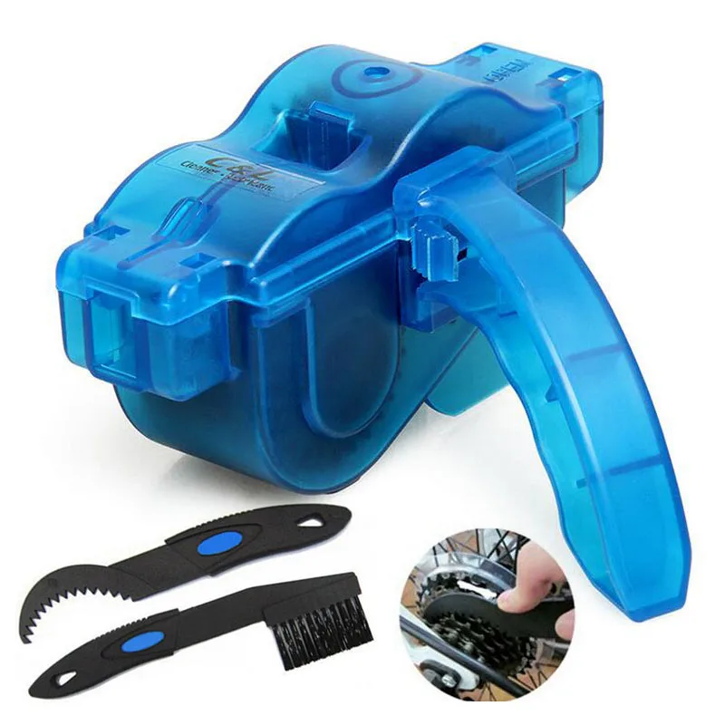 Portable Bicycle Chain Cleaner,Bike Clean Machine Brushes Scrubber Wash