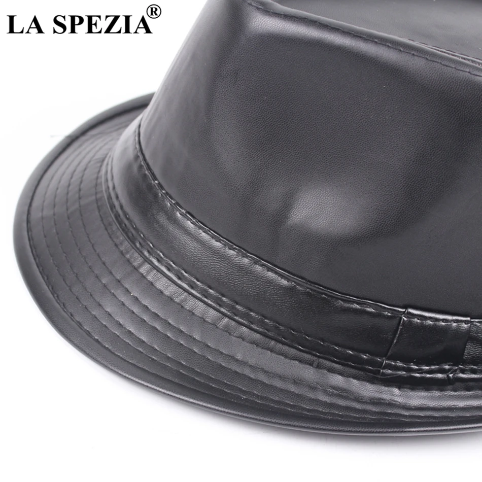 La Spezia Faux Leather Fedora Hat Men 
