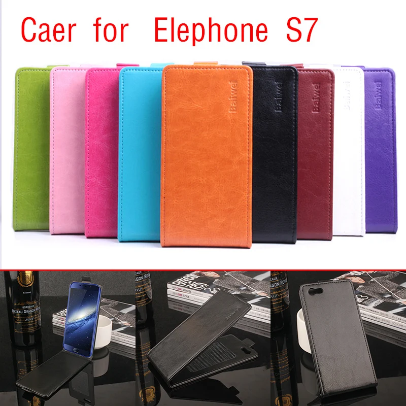 

For Elephone S7 Phone Cases Pure Color [Up-down Open] Vertical Flip Premium PU Leather Case Cover Factory Price