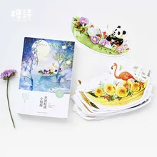 30 листов/партия гетероморфизм животные Цветок открытка с лодкой/поздравительная открытка/рождественские и новогодние подарки