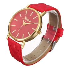 2016 Mujeres Relojes Moda Mujeres Casual Ginebra Romano Banda de Cuero de Cuarzo Analógico Reloj de Pulsera relogio feminino reloj Cajas de Regalo