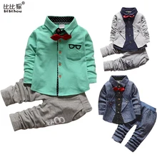 1 5yrs Kids Clothes Sets Spring Autumn warm Baby Boys Kid Long Sleeve Gentleman Suits Children