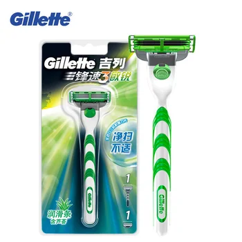 

Gillette Mach 3 Shaving Razor Blades For Men Genuine Sensitive Shavers 1 holder With 1 Blade Brands Shaving Knife