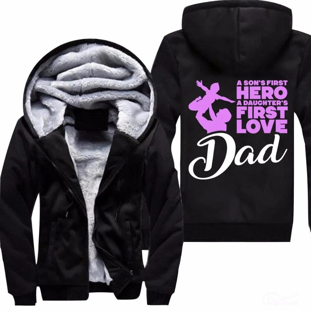 

A Son's First HERO A Daughter's First Love Dad Men's Fleece Hoodies