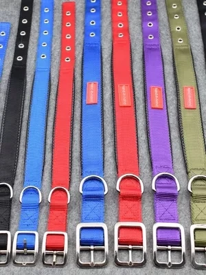 Nylon Dog Collars For Big Dogs Small Medium Pitbulls Bichon Frise French Bulldog Large Harness Hundeleine Accessories 5XQ9 | Дом и сад