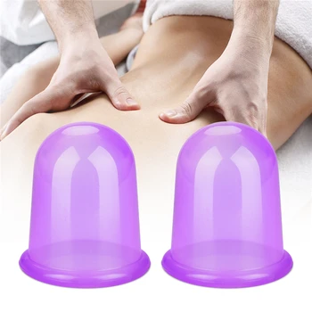 

2 Pcs/Lot Beauty Health Care Therapy Body Cups Anti Cellulite Vacuum Silicone Massage Massager Cupping Cups Anti-Aging Effect