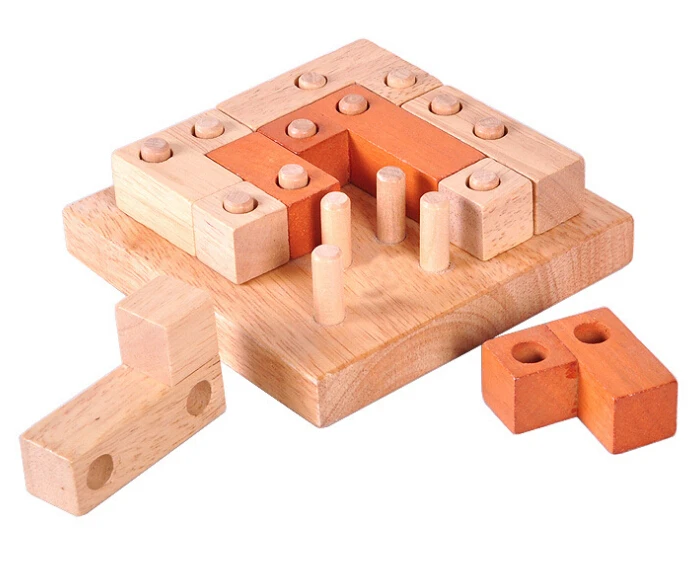 Set of 3 Wooden Puzzles/3D Challenging IQ Brain Teaser/for Teens or Adults/NIB! 