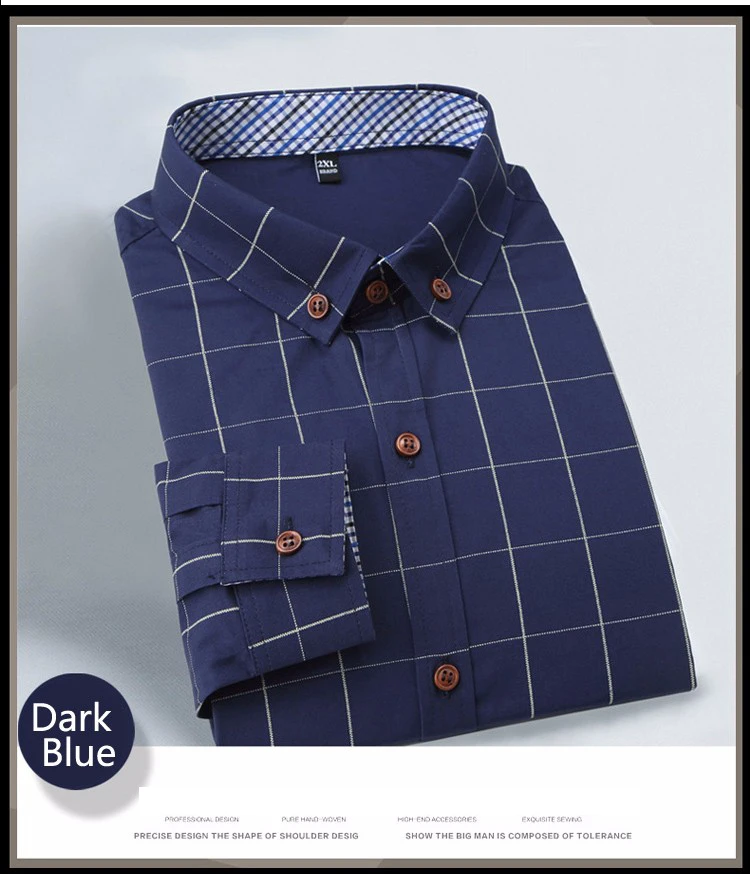 Плед Для мужчин Рубашки для мальчиков плюс M-5XL Мода Высокое качество Мужская одежда Рубашки для мальчиков Бизнес брендовая одежда