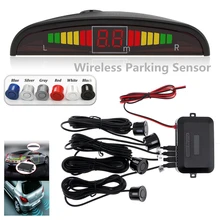 Senza fili LED Auto Auto Parktronic Sensore di Parcheggio Con 4 Sensori di Retromarcia di Backup Auto del Radar di Parcheggio Del Monitor del Rivelatore del Sistema