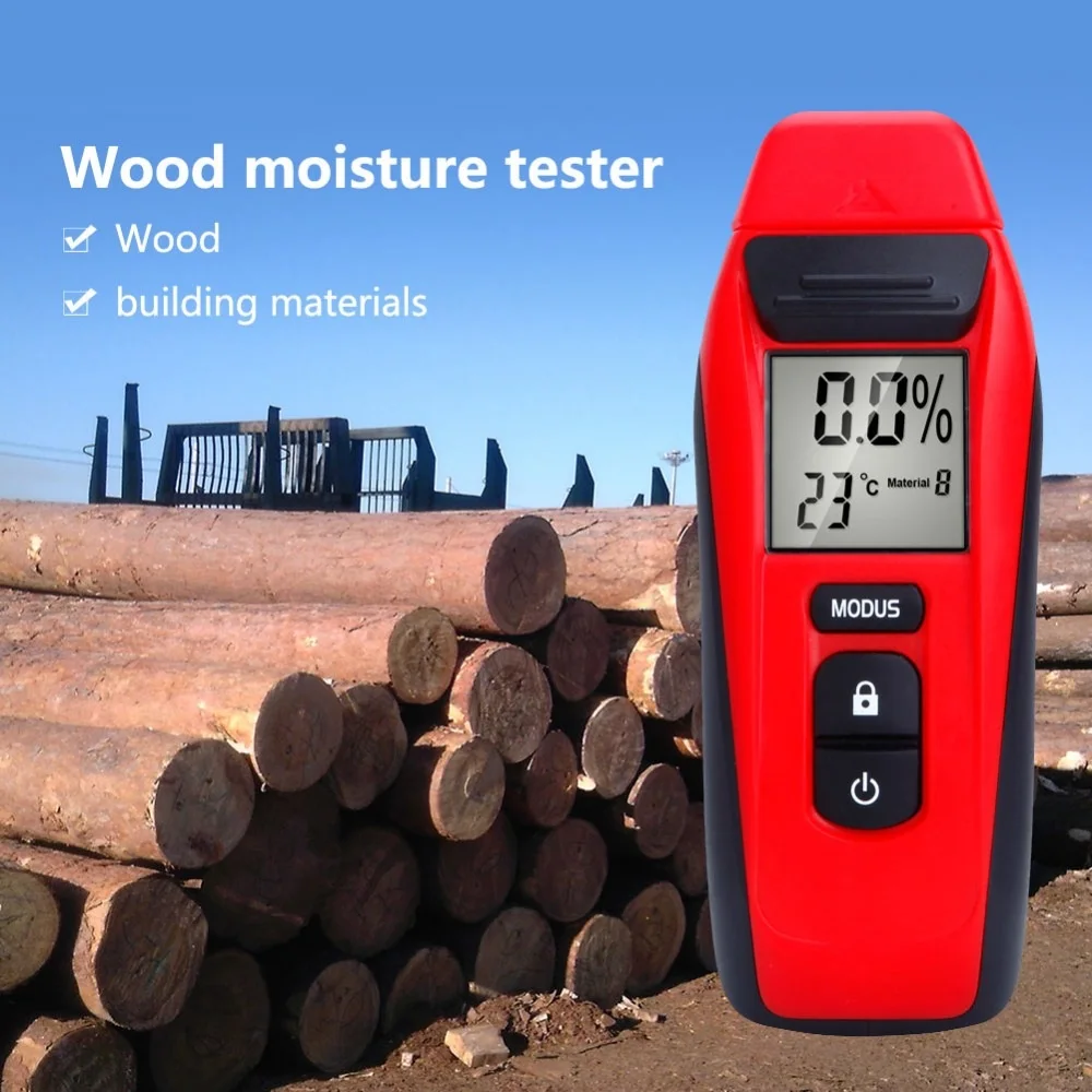 

2019 newest Multifunction Portable Pin Type Digital Display Wood Building Materials Moisture Meter Humidity Tester