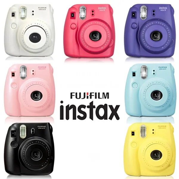 Fujifilm Instax Mini 8 мгновенная синяя камера+ линзы для селфи+ мини белый простой 4 коробки(80 пленка