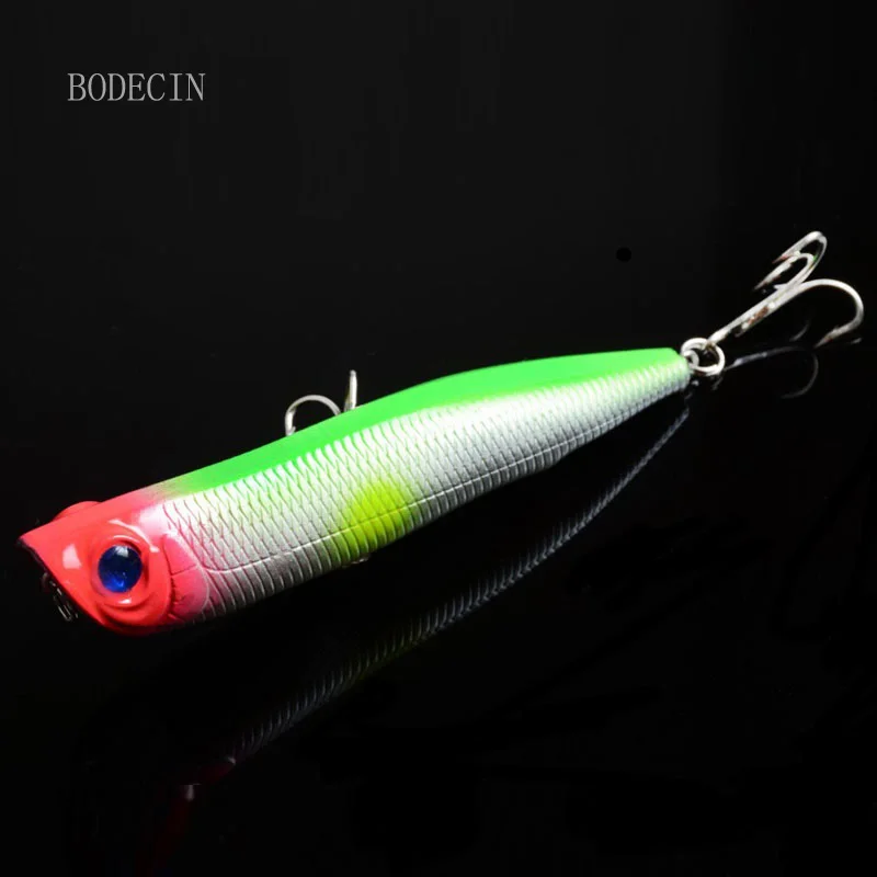  Popper Fishing Lures Artificial Bait 6 color 10.5cm 15.7g 3D Eyes Bionic Lake Wobblers Swim Hard Lu