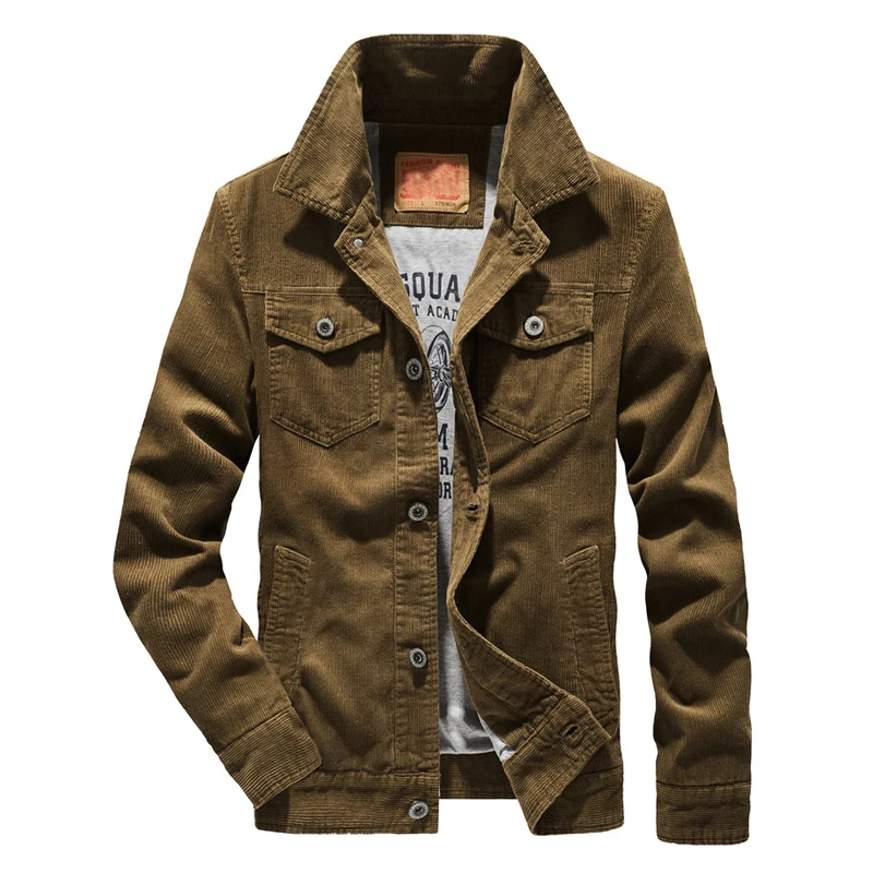 

2019 Fashion Corduroy Jackets for men embroidery top quality motorcycle jacket man regular fit Autumn coat men bomber jacket 4XL