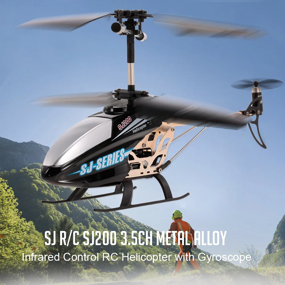 

RC SJ200 3.5CH Metal Alloy Infrared Control RC Helicopter Gyroscope for Kids Toys Children Gift