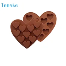 TENSKE Силиконовый поднос для льда, легко изготовляемый в форме сердца, формы для кубиков, подарок на день Святого Валентина U70428 LE2