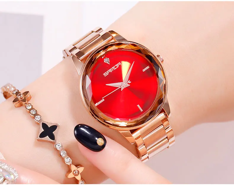 

Luxury Brand Rose Gold Bracelet Women Watches Steel Crystal Dress Quartz Lady Watch Casual Female Clock reloj mujer montre femme