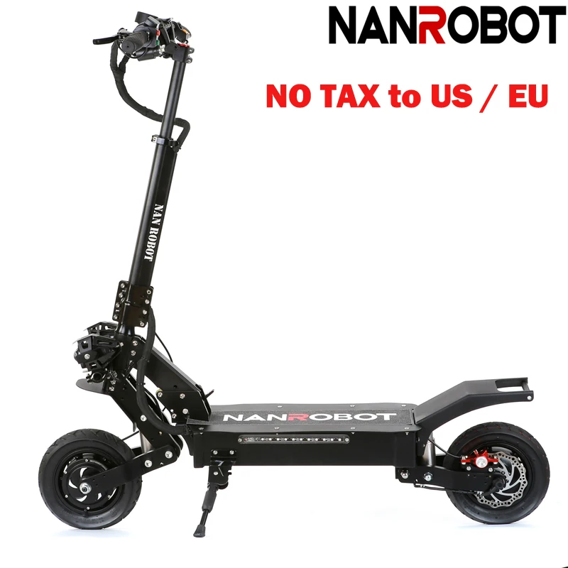 

NANROBOT LS5 10" 2000W Powerful 52V25AH Foldable 45 Miles Speed 40 MPH-Detachable Seat 2 Wheel kick e Adult Electric Scooter