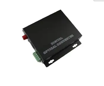 

1 Pair Digital Audio to fiber Converter, Transmitter Receiver, Single mode Optical Transmission 40km, FC / PC Terminal BNC