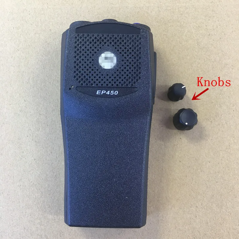 25x the front case housing shell replacement for mototola EP450 walkie talkie with volume channel konbs logo and model stickers