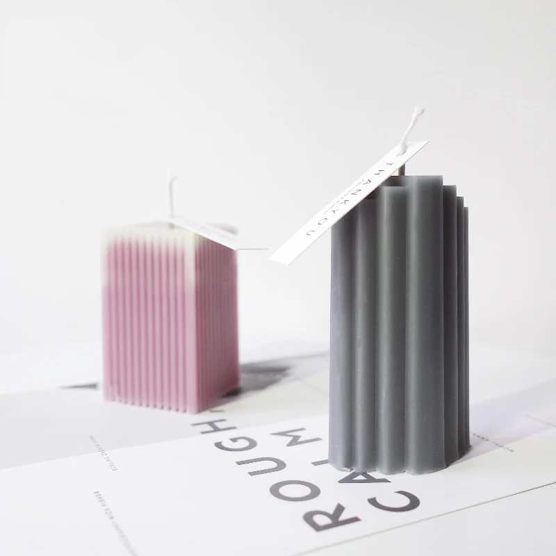 

Square cylinder Candle molds ripple Acrylic plastic candle molds Beeswax mold , palm wax mold , paraffin mould