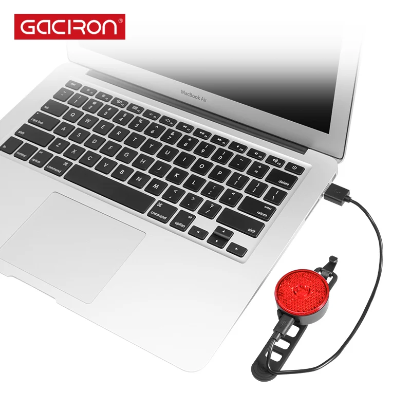 Discount GACIRON Waterproof Bike Tail Light Smart Warning Light USB Rechargeable MTB Road Bike Safety Riding LED Lamp Cycling Accessories 4