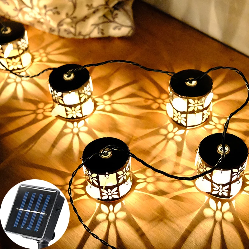 

20Led Fairy Retro Shell Lantern Solar Power String Lights 5M LED Decoration For Christmas Garland New Year gerlyanda 2018