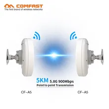 COMFAST 3-5 км 300 Mpbs & 900 Мбит/с беспроводной мост Точки доступа длинный диапазон CPE 2,4G & 5,8G усилитель сигнала Wi-Fi ретранслятор роутеры