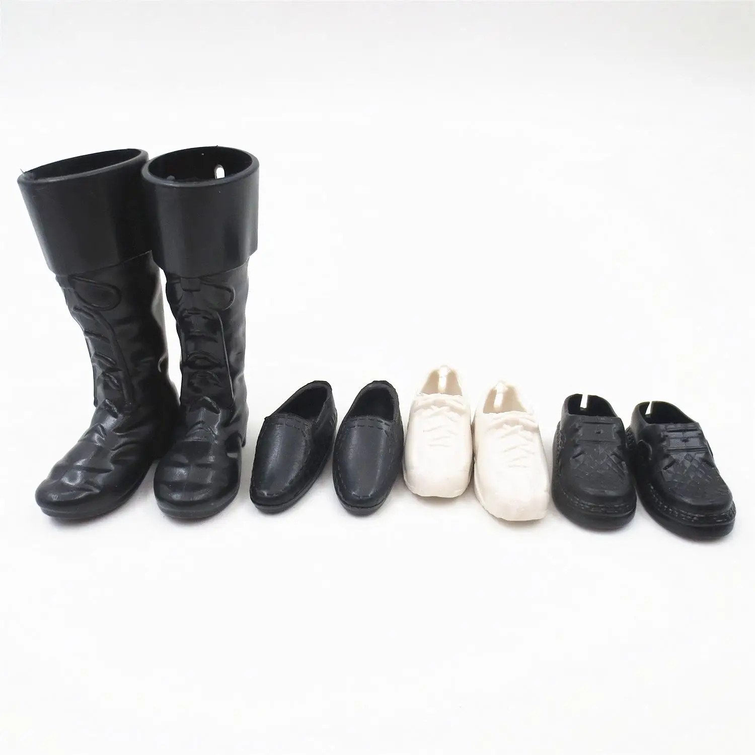 4 Pairs Boys High Boots Dress Up For Boyfriend Male Doll 30cm Doll Accessories Mini Shoes For Prince Men Doll 6