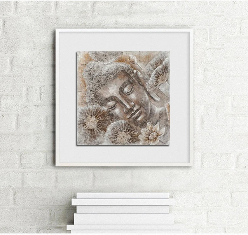 New 5D DIY Diamond Painting &quotBuddha flower&quot Embroidery Full Round Cross Stitch Rhinestone Mosaic Decor picture Buddha | Дом и сад
