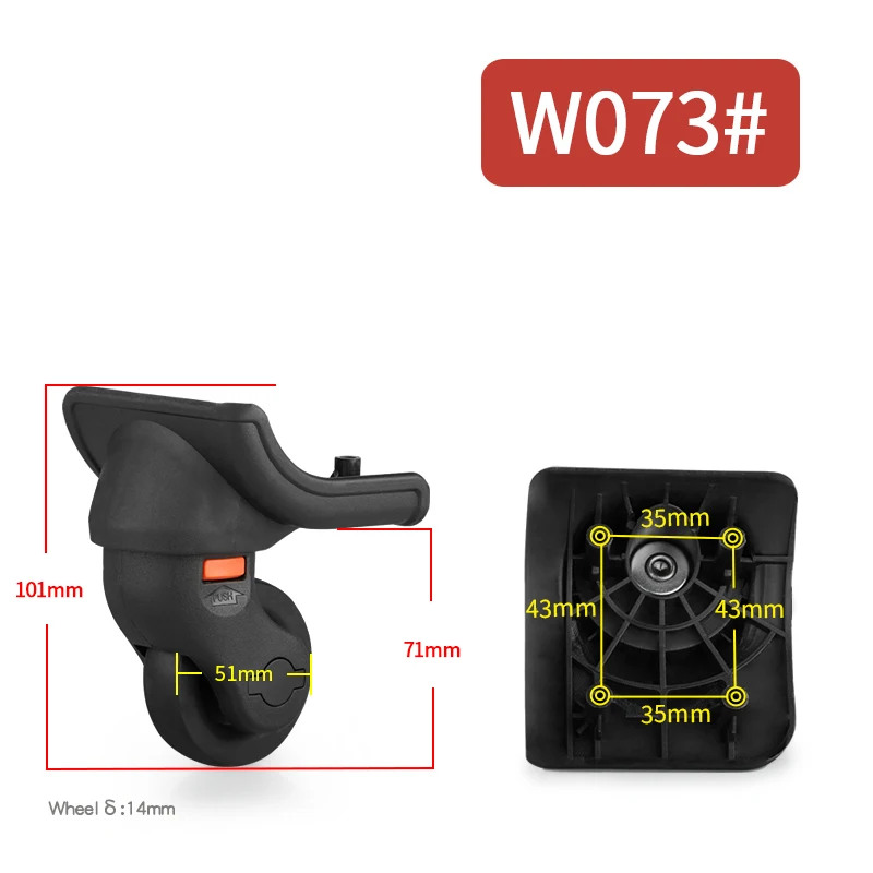 Чемодан на колесиках, дорожная сумка на колесиках, модная новинка, универсальный чемодан на колесиках, аксессуары, пароль, коробка для самолета, Универсальные ролики - Цвет: W073(2 Wheels)Black