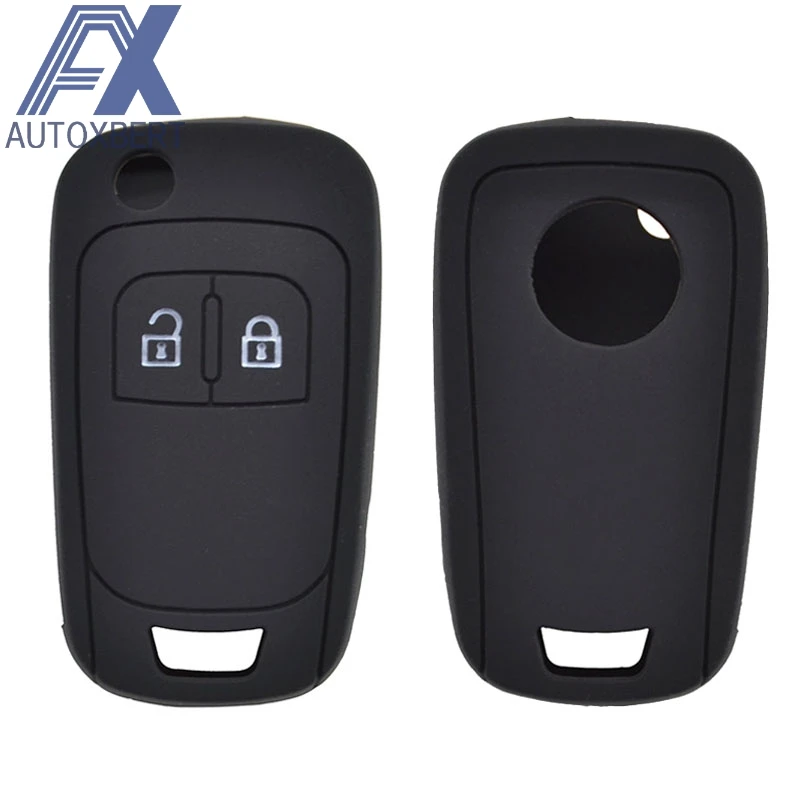 

AX 2 Button Silicone Car Remote Key Fob Shell Case For Opel Astra J Corsa D Zafira C Mokka Insignia Cascada Karl Adam Meriva
