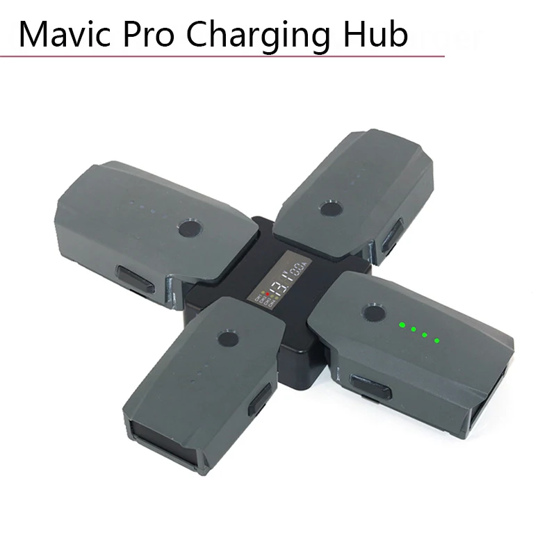 

4 in1 Intelligent Mini Portable Rapid Smart Charger Multi Battery Charging Hub for Mavic Pro Platinum Drone with LCD Display