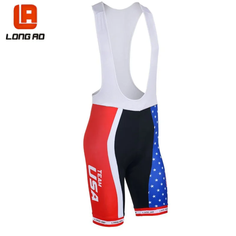 Длинная Джерси AO, США, Джерси для велоспорта, США, флаг, национальная команда, велосипедная одежда для езды на велосипеде, ropa ciclismo XS-5XL - Цвет: LA116 Only bibs