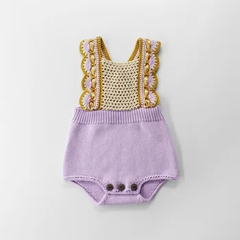 

Baby Girls Infant Sling Knitted Knit Jumpsuit Bag Fart Robes Romper Romper Baby Knitted Baby Clothes