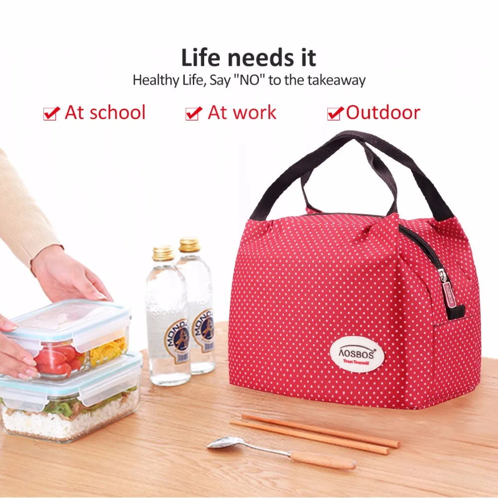 Details about   Fashion Portable Insulated Canvas lunch Bag Thermal Food Picnic Lunch Bags S 