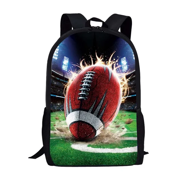 INSTANTARTS Cool 3D Ice Soccerly Ball, школьная сумка с принтом для мальчиков-подростков, повседневные сумки для книг на плечо, детские сумки для книг, рюкзак - Цвет: HK1102C