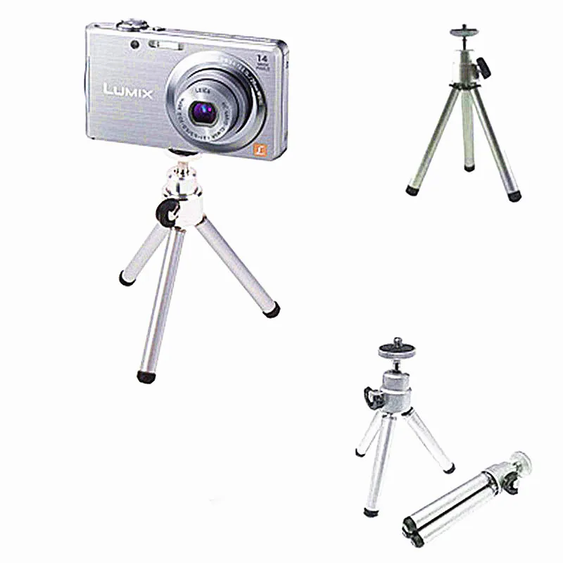 [Aaliyah] телескопический портативный мини-штатив черный серебристый Настольный Штатив для фотосъемки маленькая цифровая зеркальная камера