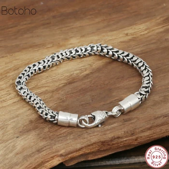 

Men silver bracelet 925 Vintage Style 925 Sterling Silver Grey Bracelet Mens European Pop DIY Jewelry Bracelet High Jewelry 2018