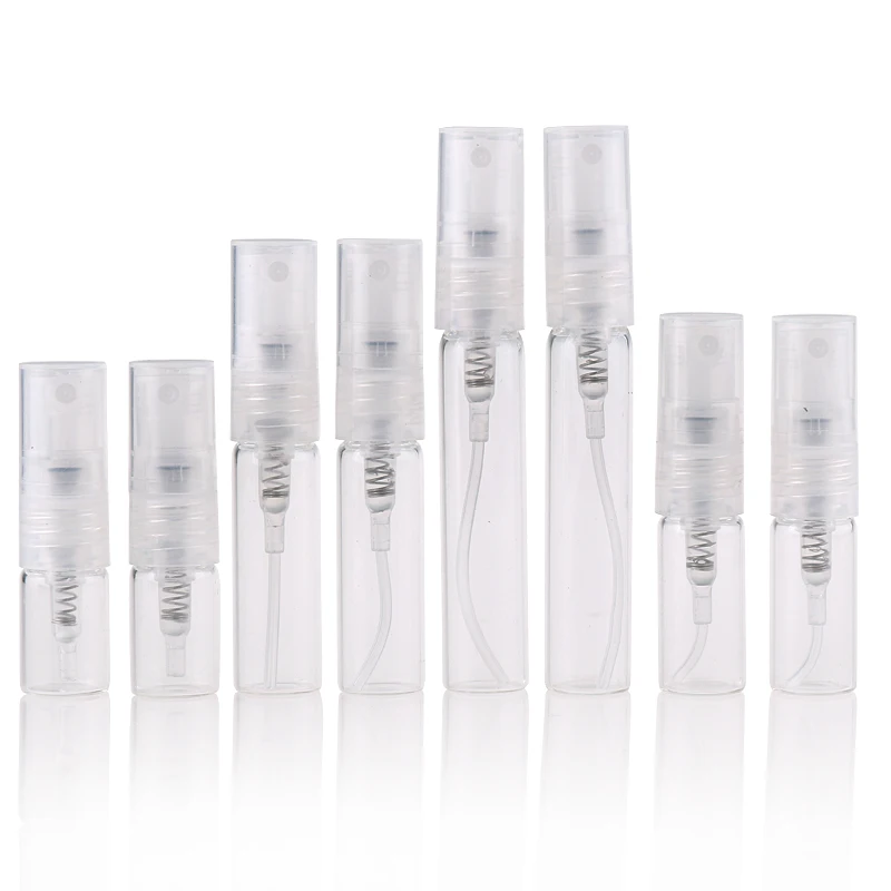

7Pieces 1ML Mini Spray bottle for perfume Refillable Bottles Transparent Glass Portable container For Travel Custom gift