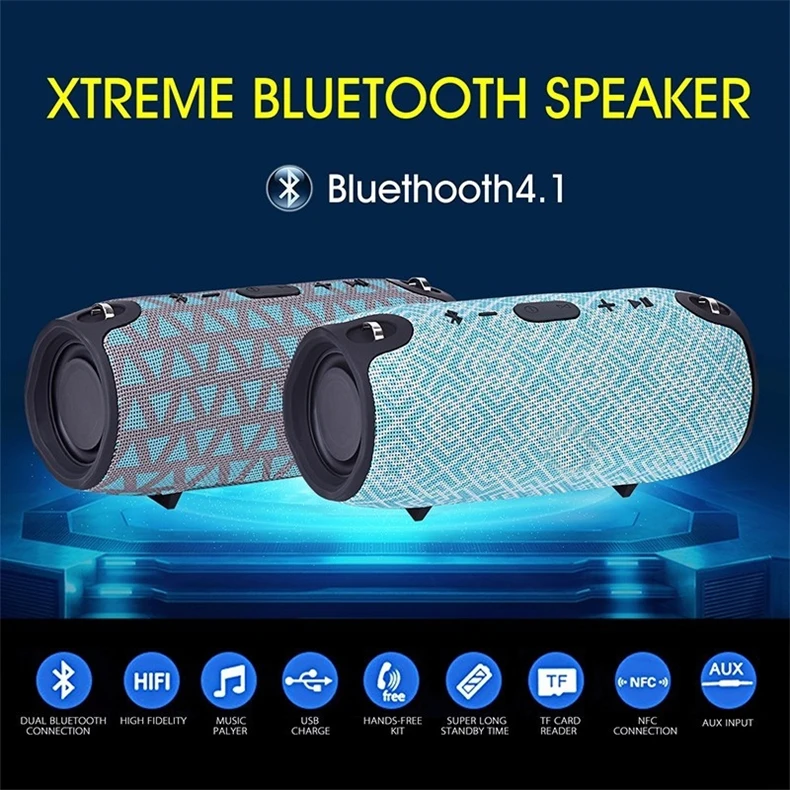 Bluetooth динамик открытый велосипед 20 Вт Водонепроницаемый микрофон Портативный Bluetooth беспроводной динамик fm-радио Tf карта MP3 для huawei телефон